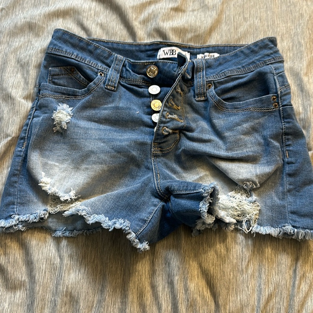 Denim Distressed Shorts